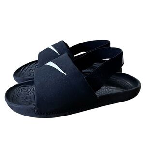 Nike Kawa Slide Sandal Size 9 Toddler Kid Black Slip On Back Strap